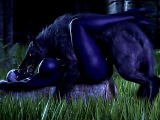 Nualia And A Wolf (noname55)[dog Wolf]3D Bestiality