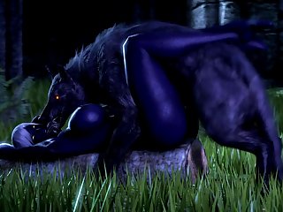 Nualia And A Wolf (noname55)[dog Wolf]3D Bestiality