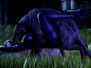 Nualia And A Wolf (noname55)[dog Wolf]3D Bestiality