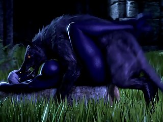 Nualia And A Wolf (noname55)[dog Wolf]3D Bestiality