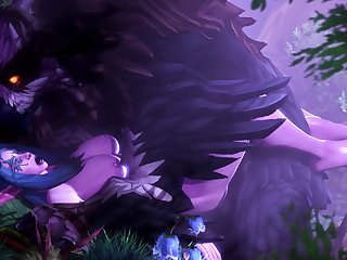 Elyrasia And Her Owlcat (ambrosine92)[monster]3D Bestiality