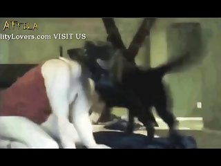 Webcam Masked Girl And Dog Part 1