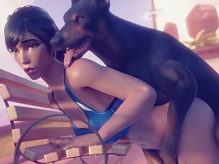 Pharah's Post Workout Exercise With The New Recruit (rekin)[dog Wolf]3D Bestiality