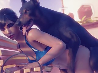 Pharah's Post Workout Exercise With The New Recruit (rekin)[dog Wolf]3D Bestiality