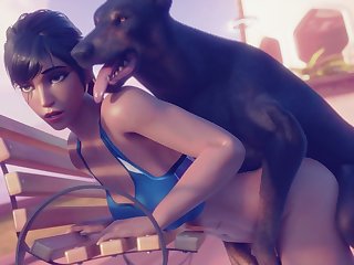 Pharah's Post Workout Exercise With The New Recruit (rekin)[dog Wolf]3D Bestiality