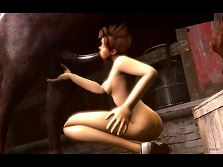 Tracer Sucking On Some Horsecock (noname55)[horse]3D Bestiality