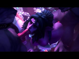 Spitroasting Tyrande (ambrosine92)[dog Wolf]3D Bestiality