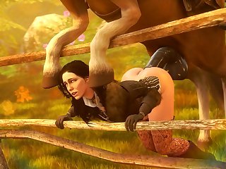 Yennefer And A Horse (darktronicksfm)[horse]3D Bestiality