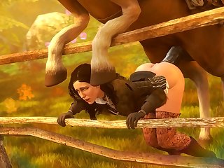 Yennefer And A Horse (darktronicksfm)[horse]3D Bestiality