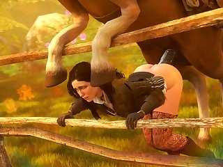 Yennefer And A Horse (darktronicksfm)[horse]3D Bestiality
