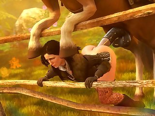 Yennefer And A Horse (darktronicksfm)[horse]3D Bestiality